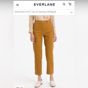 Everlane straight leg crop in golden brown size 6